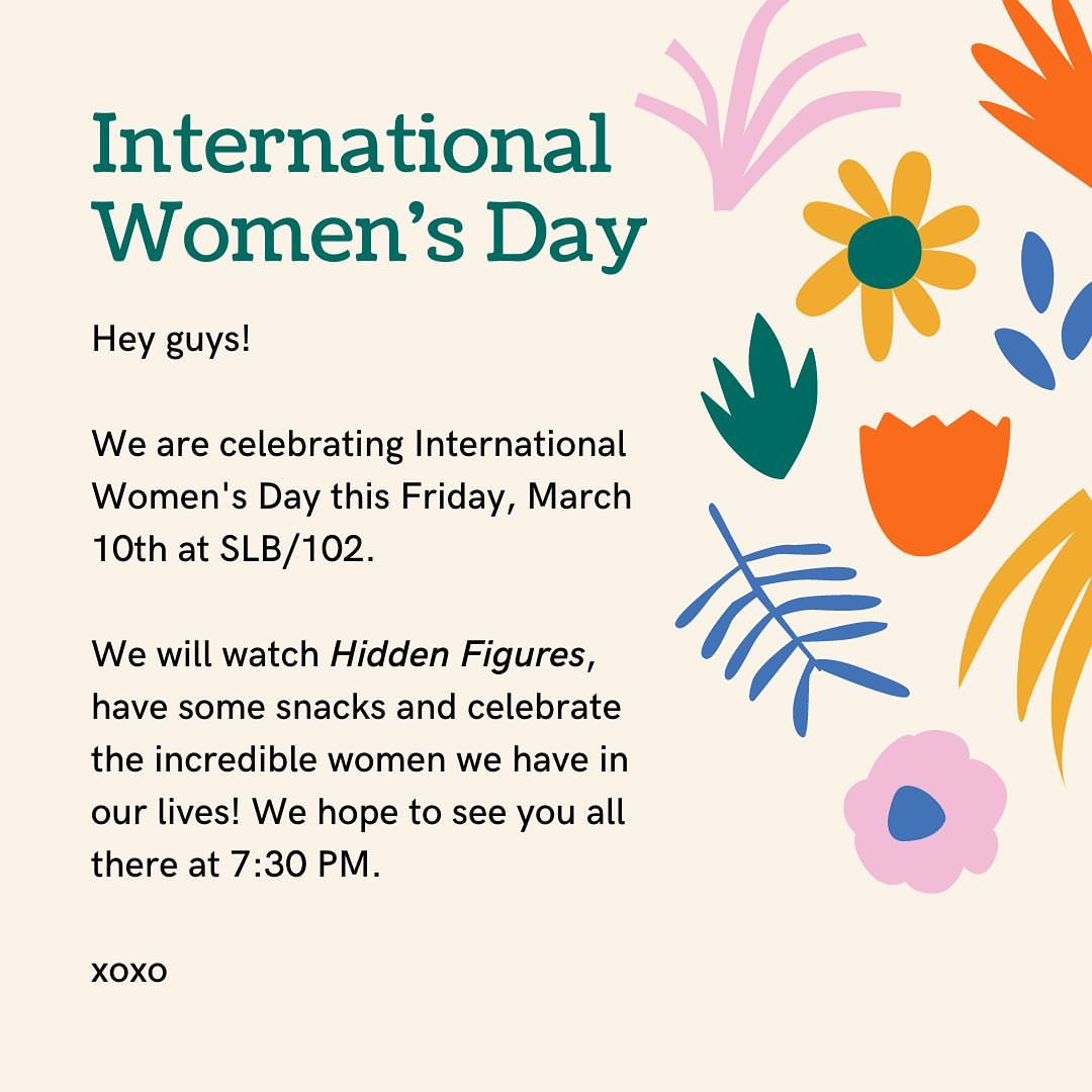 International Women's Day Film Screening (Hidden Figures)