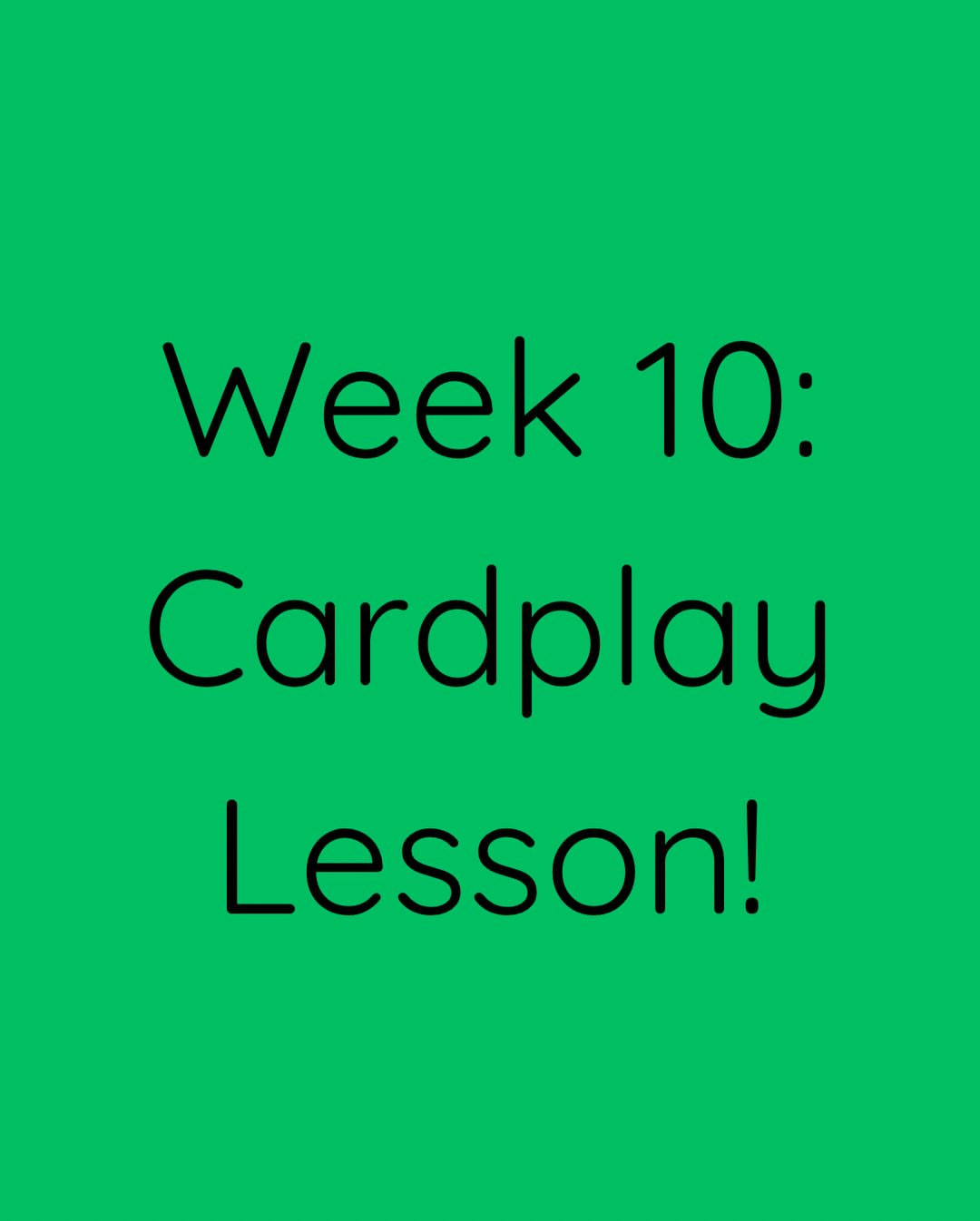Cardplay Lesson