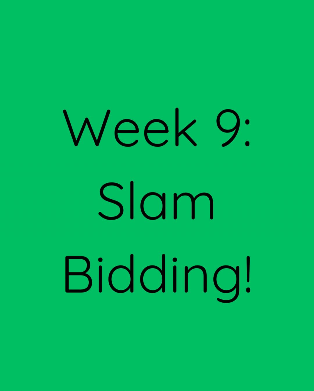Slam Bidding Lesson