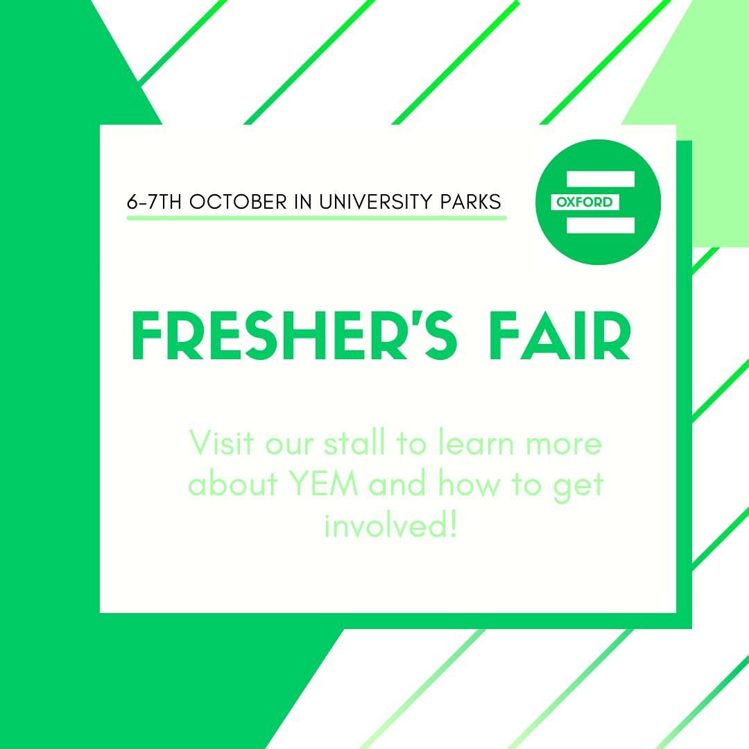 YEM Oxford Fresher's Fair Stall