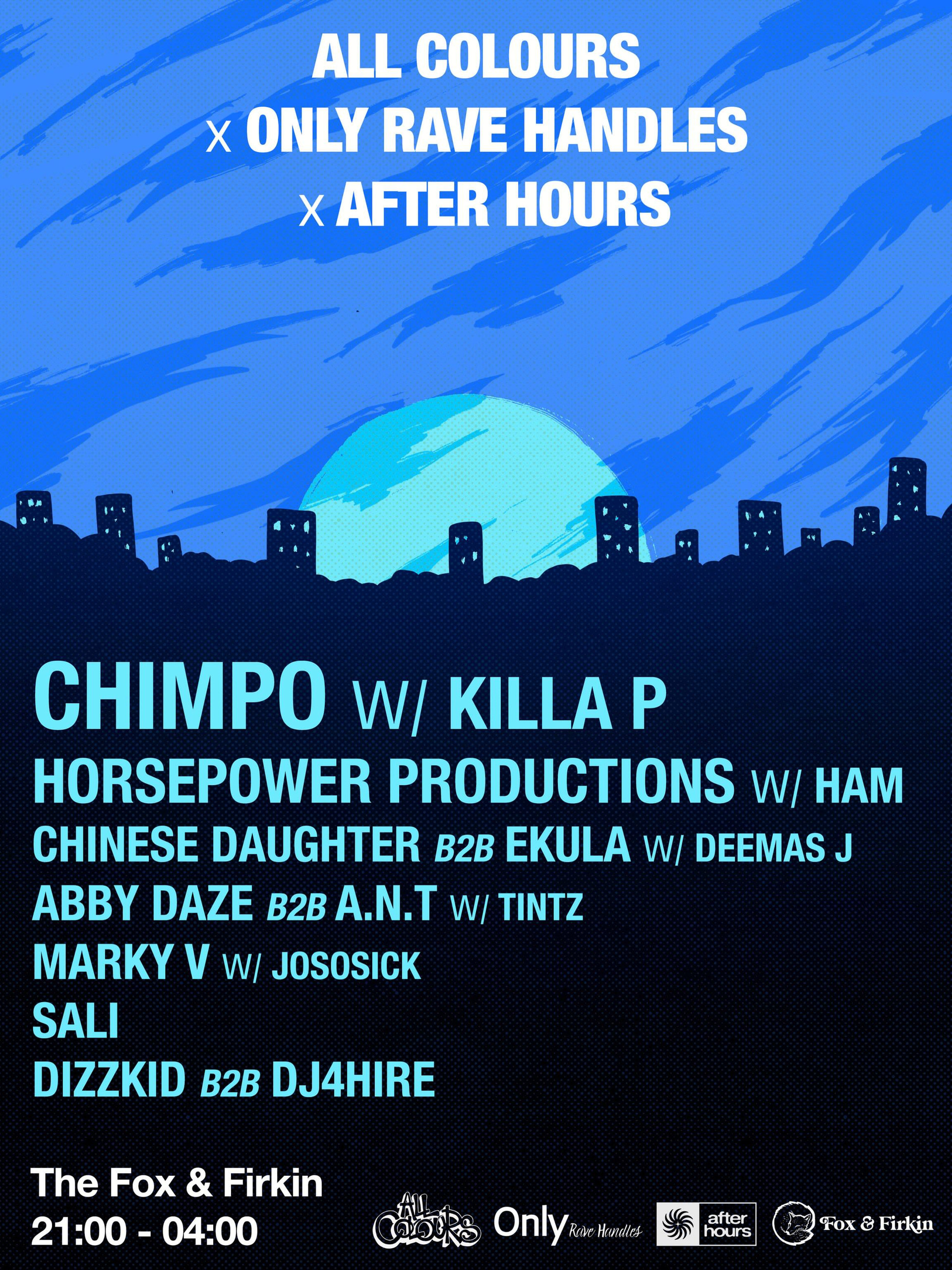 All Colours x Only Rave Handles x After Hours