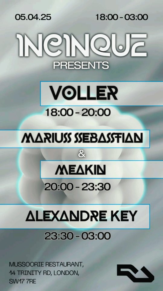 Incinque Presents Voller, Marius Sebastian & Meakin B2B Alexandre Key