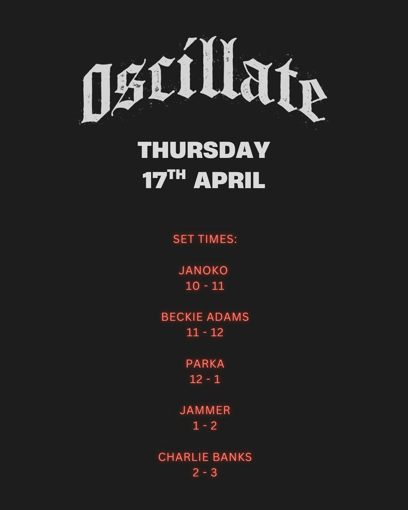 Oscíllate Launch Event with Charlie Banks