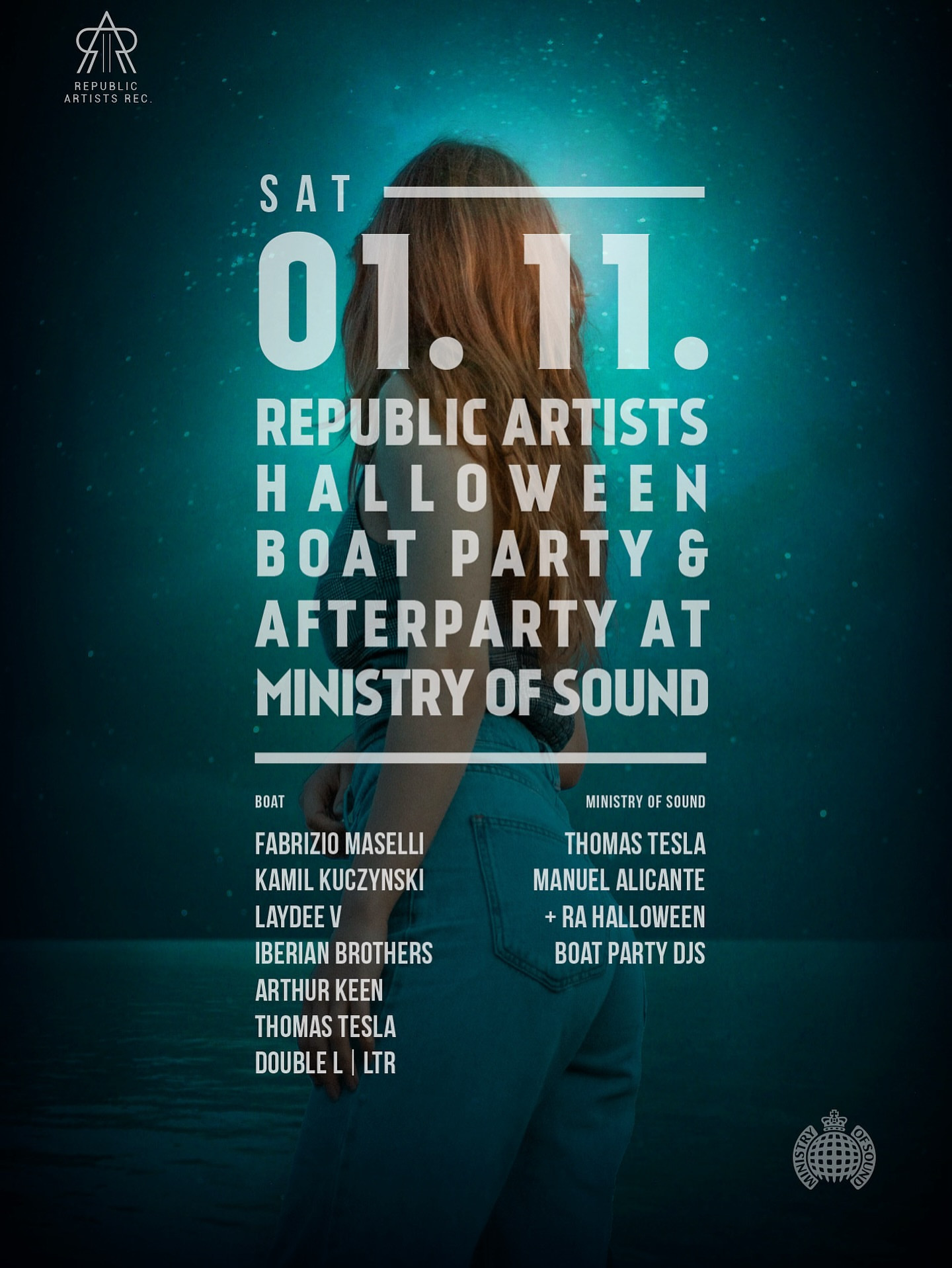 Republic Artists Halloween Boat Party & Afterparty at Ministry of Sound