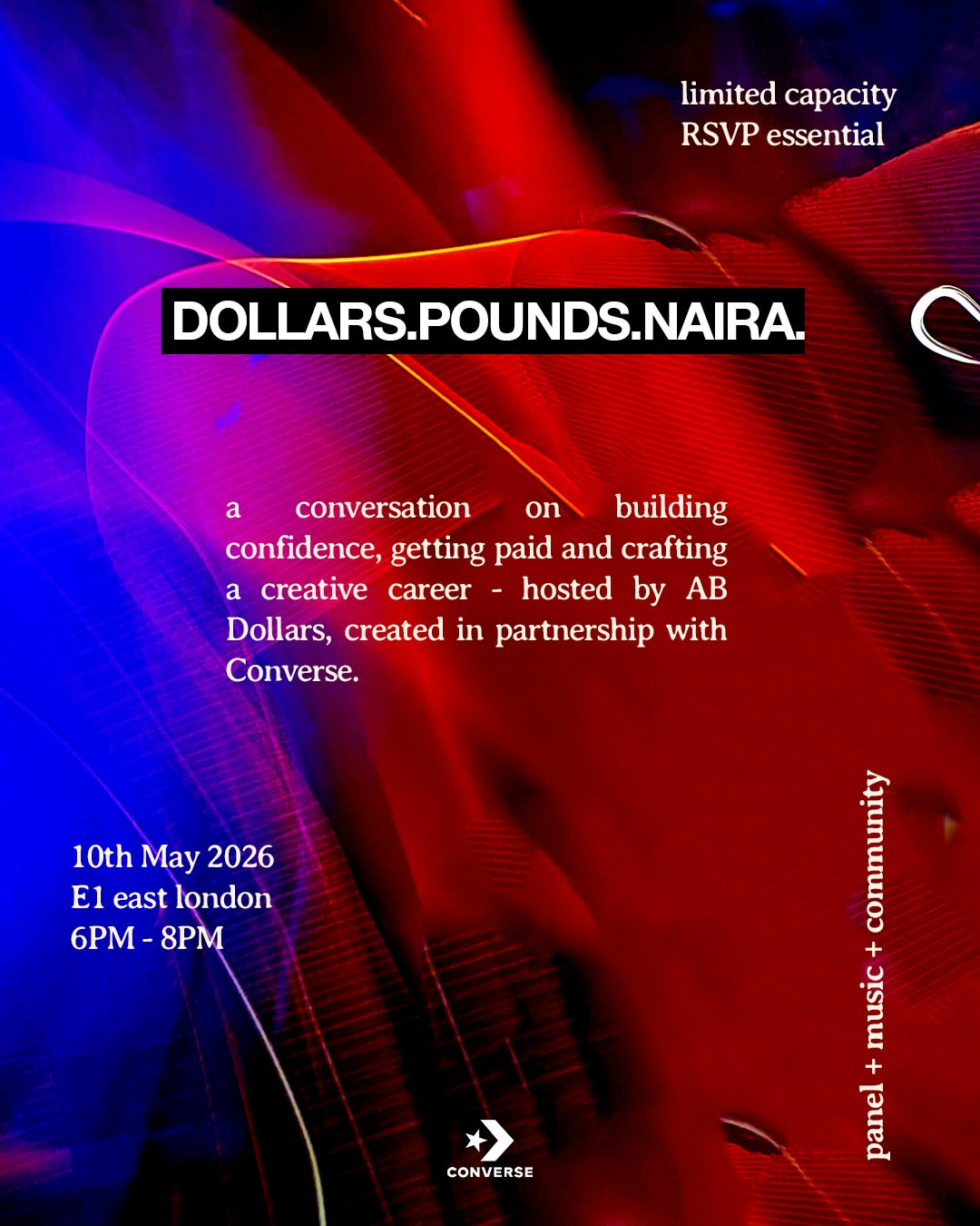 DOLLARS. POUNDS. NAIRA. Panel