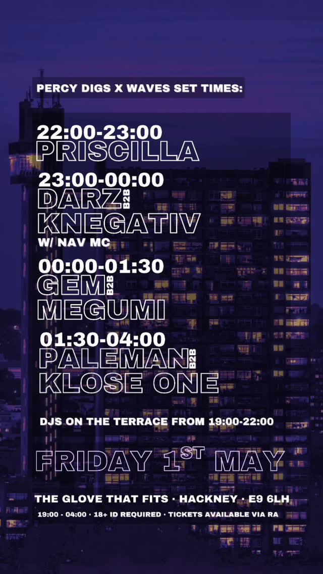 Percy Digs x Waves Set Times